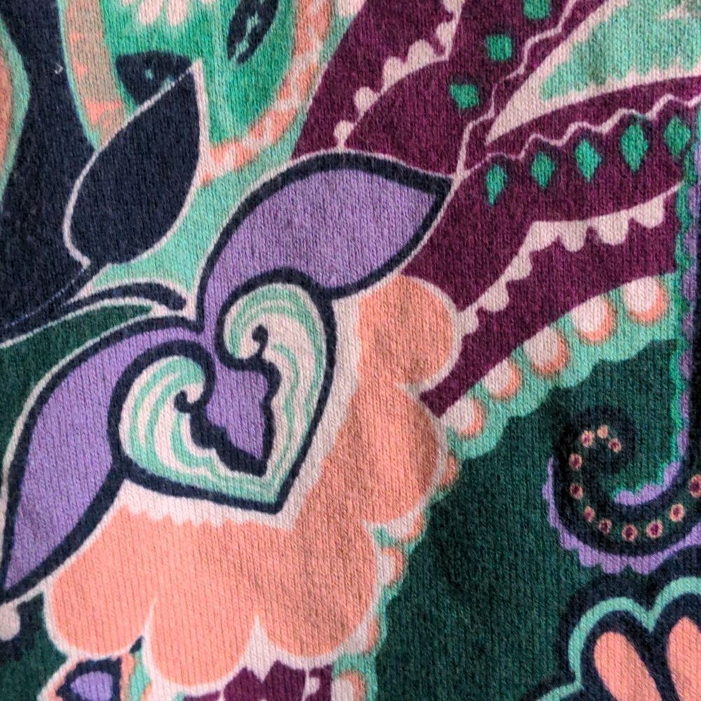 Isaac Mizrahi Live! Purple Paisley Cardigan Sweater 3/4 Length Sleeves, Sz S - Picture 6 of 11